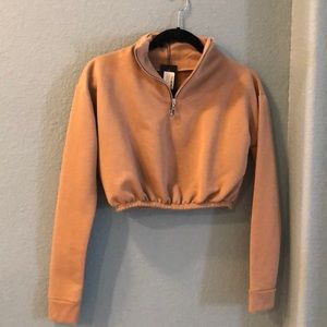 Funnel Neck Cropped Sweater